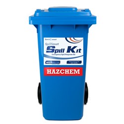 Spillsmart Spill Kit 120Lt Wheelie Bin - Hazchem