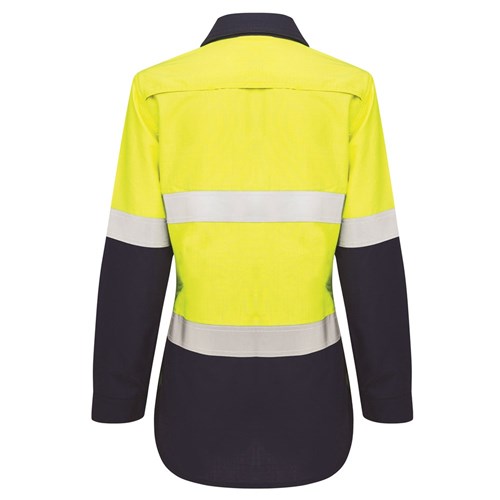 Boomerang Womens Hi-Vis FR Button-Up Shirt with Reflective Tape PPE1