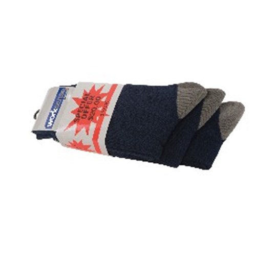 Cotton/Nylon Worksense 3 Pack Socks